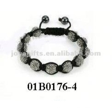 Bracelets et bracelets shamballa avec argile polymère Boules de cristal